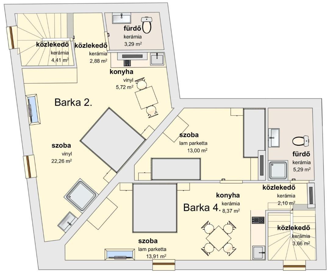 Barka Apartman 埃格尔 外观 照片